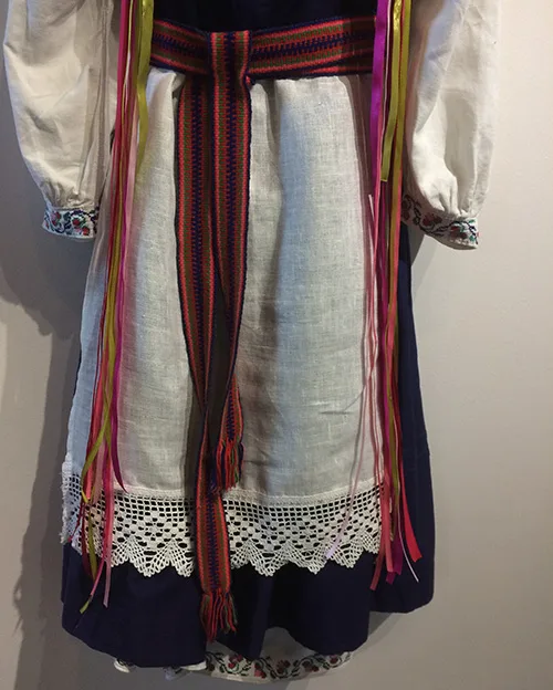 Vintage female costume of a bride, early 20th century