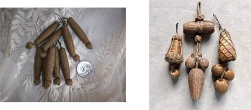antique French bronze metal tassels made in the 1920s and Victorian tassels