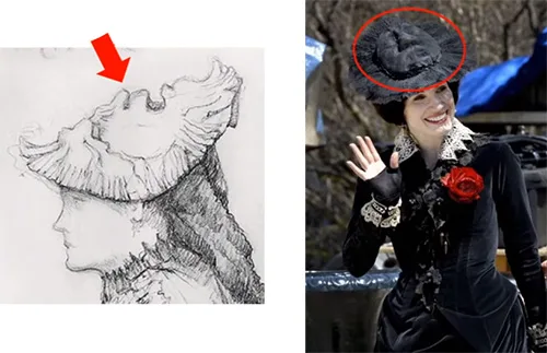Crimson Peak stage costumes and their real-life historical equivalents