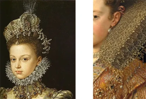 Spanish Renaissance painting of Infanta Isabel Clara Eugenia by Alonso Sanchez Coello from 1579