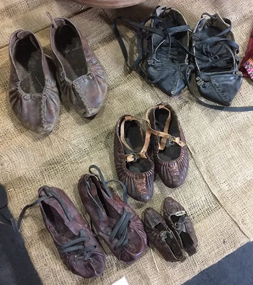 Various leather shoes postoly from central Ukraine, the late 19th – early 20th century