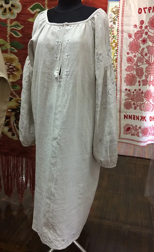 Authentic embroidered shirt of a woman