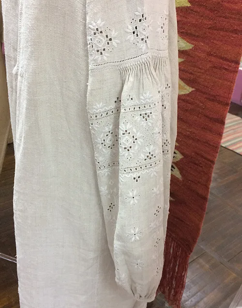 Authentic embroidered shirt of a woman