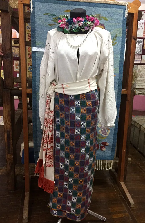 Vintage women’s traditional attire of an unmarried girl