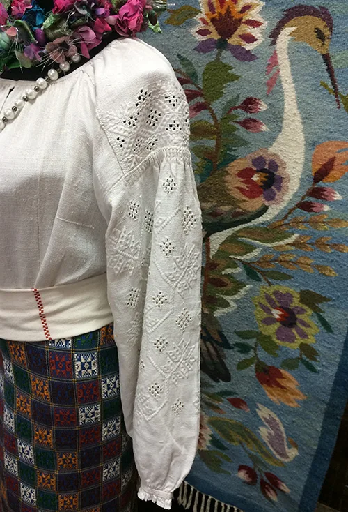 Vintage women’s traditional attire of an unmarried girl
