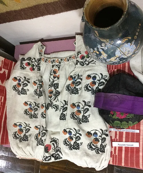 Vintage female embroidered shirt from Ukraine