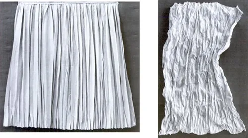 wrinkled folds