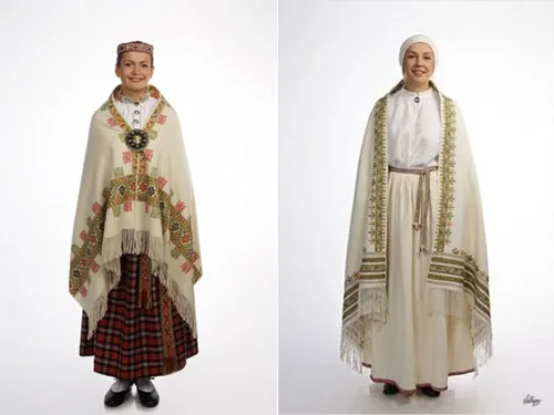 Latvian traditional woolen shawl. Magnificent garment to keep you warm