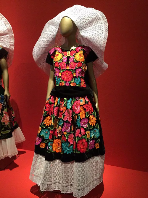 Folk clothing crafts of Oaxaca, Mexico. Traditional Mexican weaving and embroidering