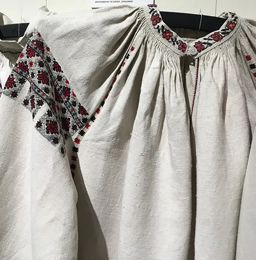 Ukrainian folk embroidered shirt from Podillia area