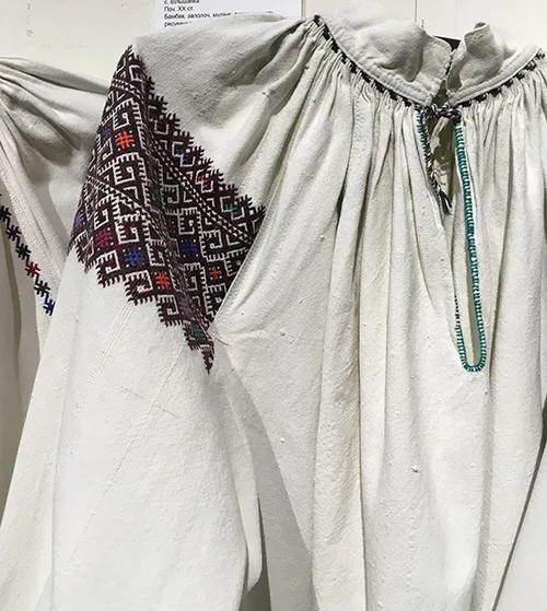 Ukrainian folk embroidered shirt from Podillia region