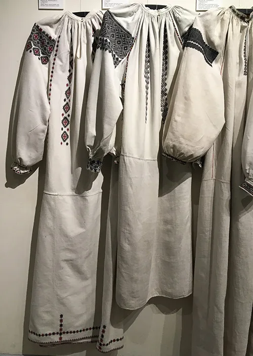 vintage Ukrainian embroidered shirts from Podillia area