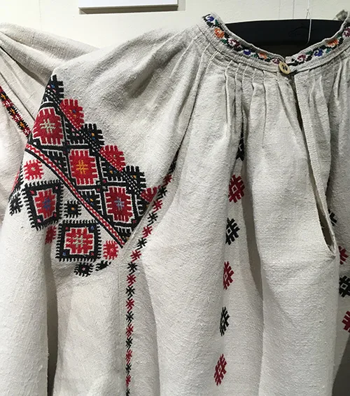 Traditional Ukrainian embroidered shirt from Podillia region