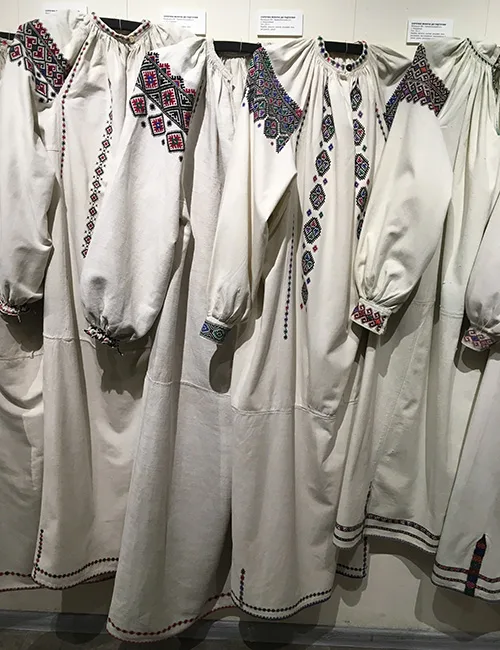 Traditional Ukrainian embroidered shirts from Podillia region