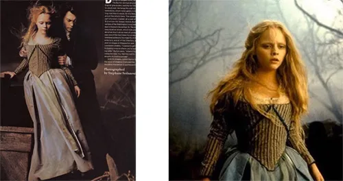 Stage costumes in Sleepy Hollow movie