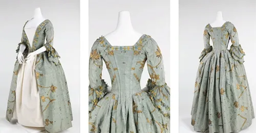 silken metal robe a l'Anglaise, 1770-1775