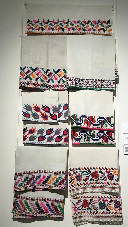 Collection of wedding kerchiefs in Ukraine used to show your status in society