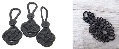 Victorian frog closures and a braid applique