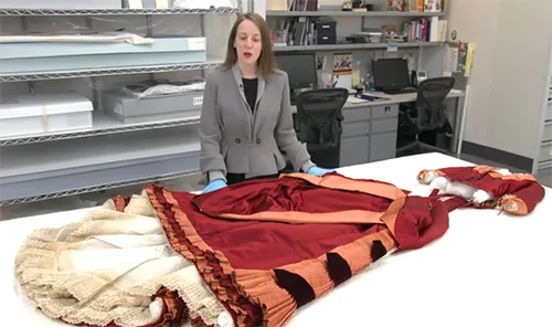 American 19th-century walking gown with bustle from The Met’s collection