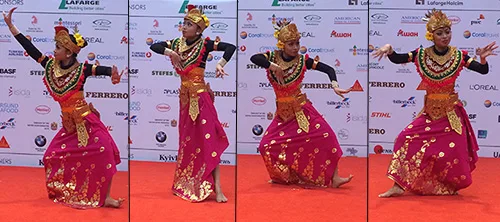 Beautiful folk costume for Indonesian legong dance