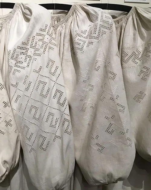 Whitework and openwork on Ukrainian embroidered shirts