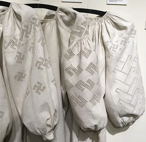 Whitework and openwork on Ukrainian embroidered shirts