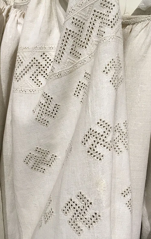 Whitework and openwork on Ukrainian embroidered shirts