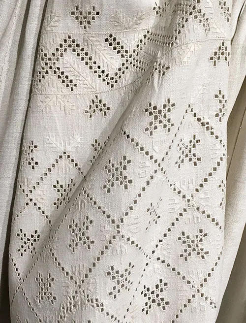 Whitework and openwork on Ukrainian embroidered shirts