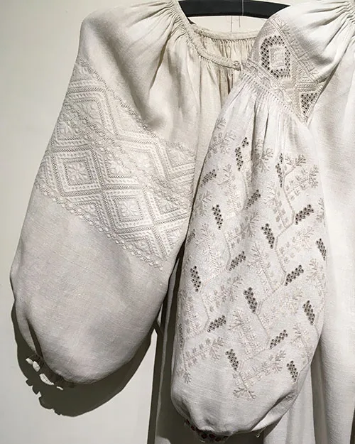 Whitework and openwork on Ukrainian embroidered shirts