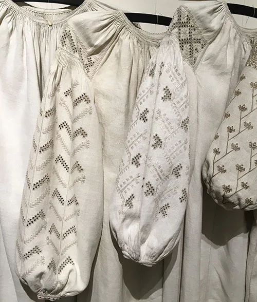 Whitework and openwork on Ukrainian embroidered shirts