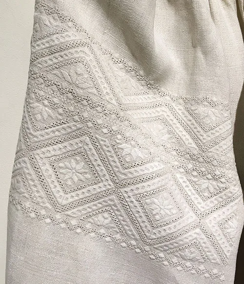 Whitework and openwork on Ukrainian embroidered shirts
