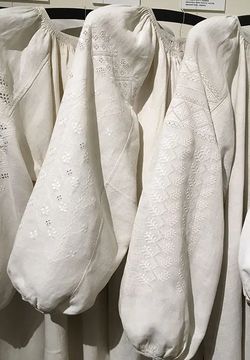 Whitework and openwork on Ukrainian embroidered shirts