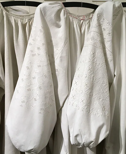 Whitework and openwork on Ukrainian embroidered shirts
