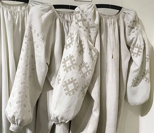 Whitework and openwork on Ukrainian embroidered shirts