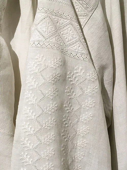 Whitework and openwork on Ukrainian embroidered shirts