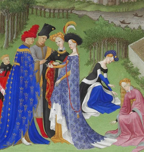 Medieval houppelande – opulent and regal outerwear