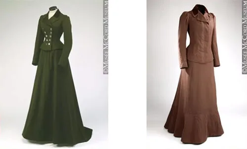 Woman’s suits from 1900 and 1898