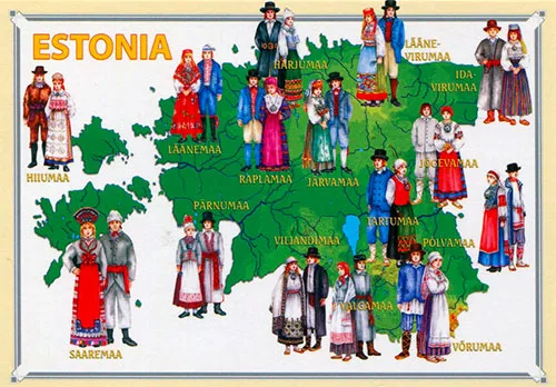 Estonian folk dress. Beauty in simple things
