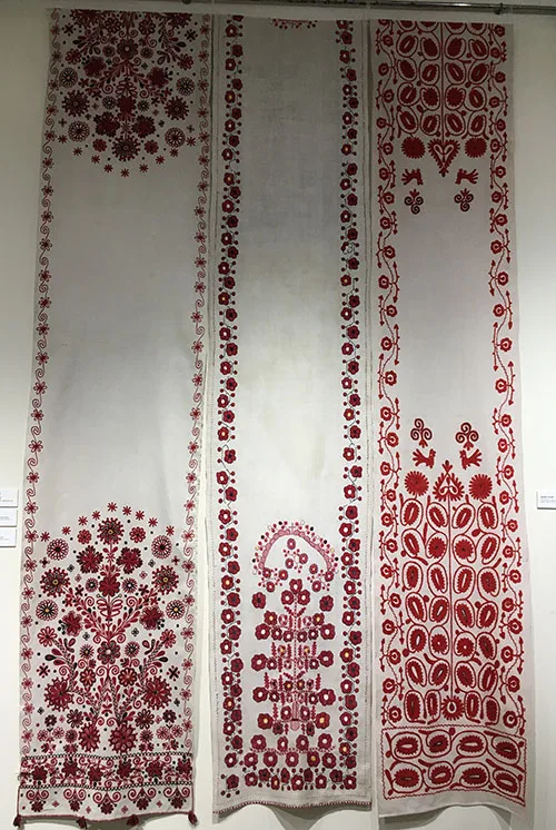 Ukrainian embroidered wedding towels with the Tree-of-Life motif