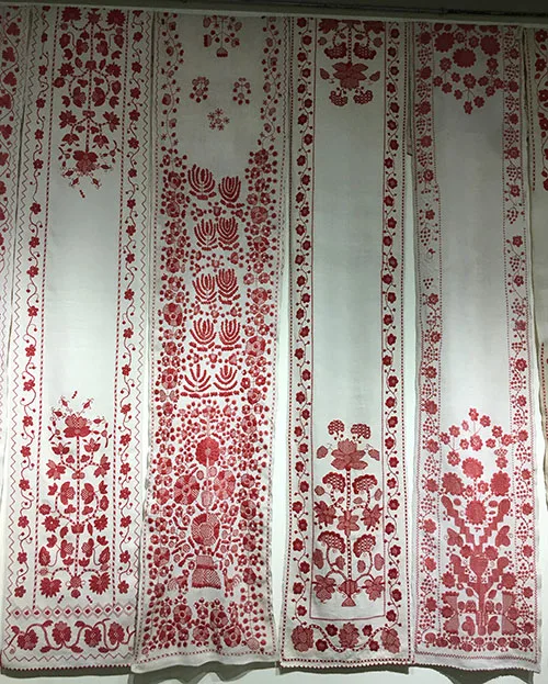 Ukrainian embroidered wedding towels with the Tree-of-Life motif
