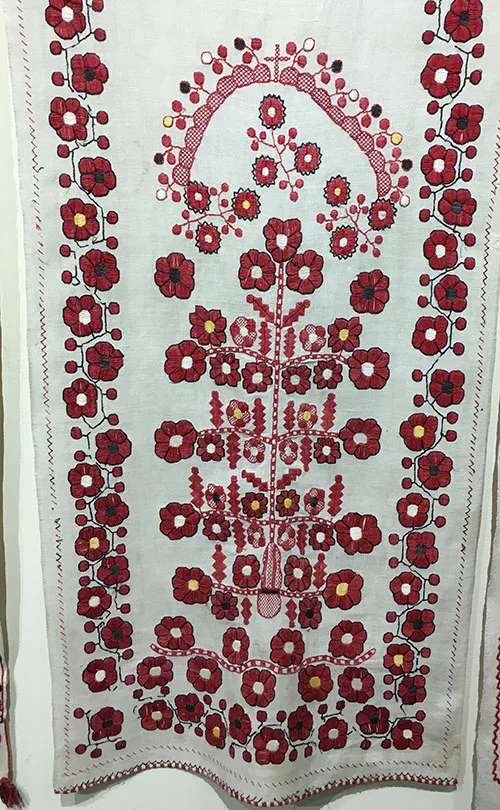 Ukrainian embroidered wedding towels with the Tree-of-Life motif
