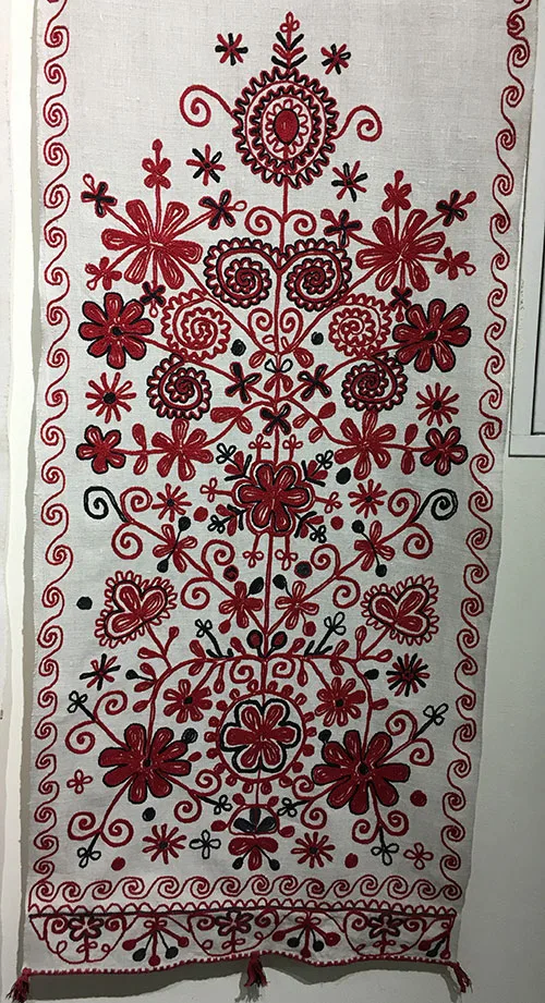 Ukrainian embroidered wedding towels with the Tree-of-Life motif
