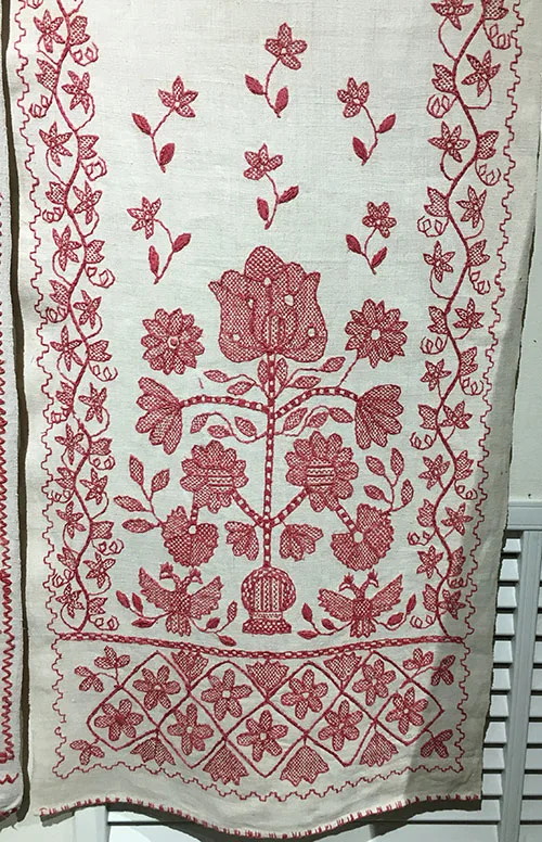 Ukrainian embroidered wedding towels with the Tree-of-Life motif