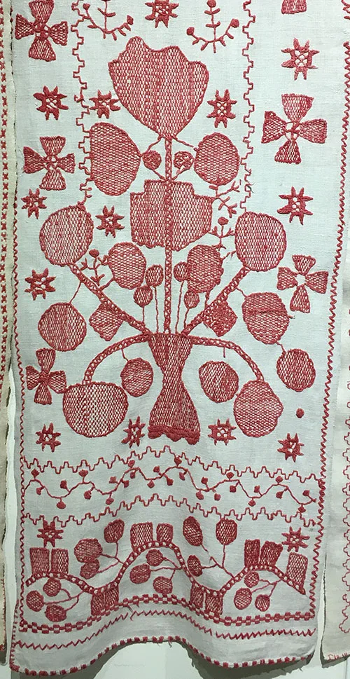 Ukrainian embroidered wedding towels with the Tree-of-Life motif