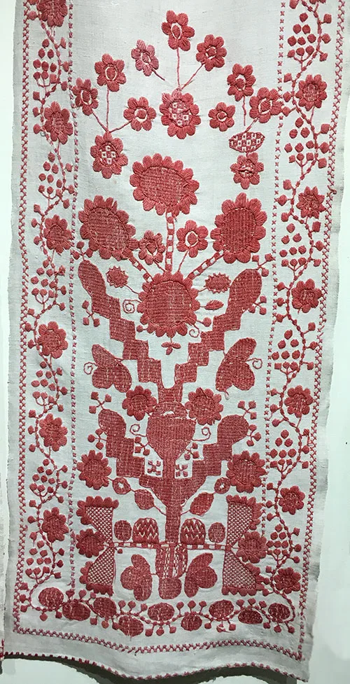 Ukrainian embroidered wedding towels with the Tree-of-Life motif