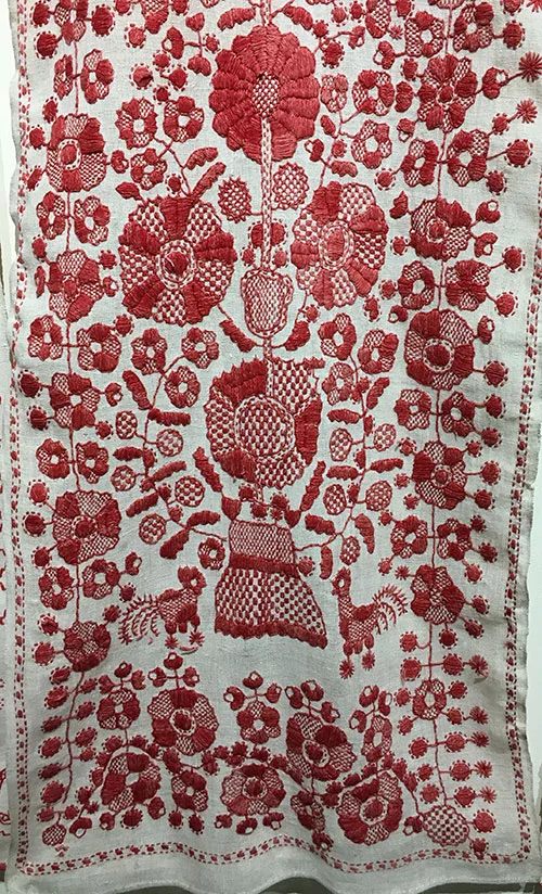 Ukrainian embroidered wedding towels with the Tree-of-Life motif