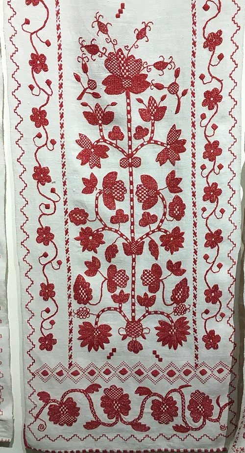 Ukrainian embroidered wedding towels with the Tree-of-Life motif