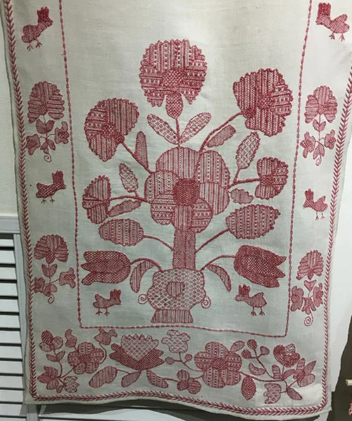 Ukrainian embroidered wedding towels with the Tree-of-Life motif