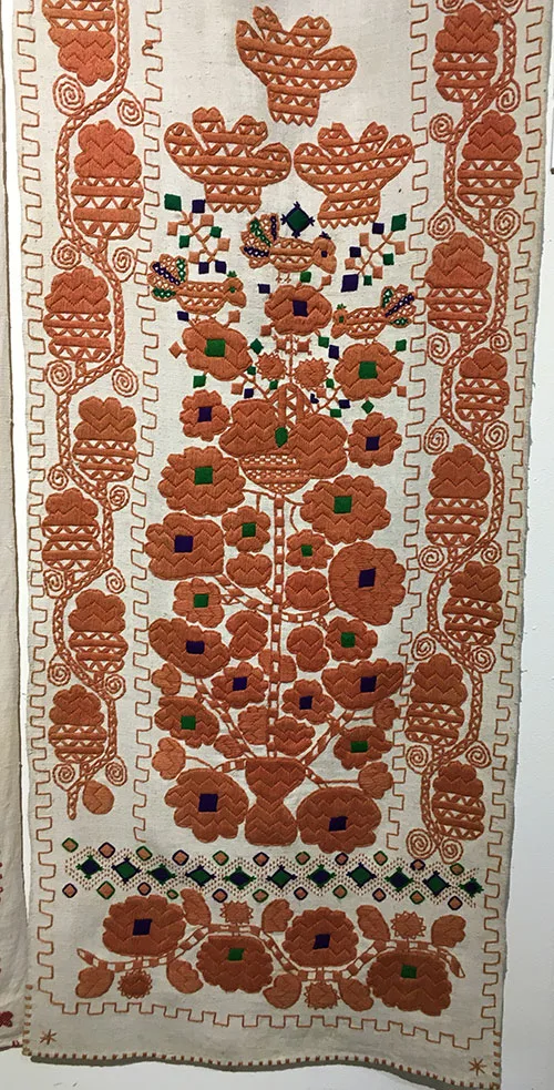 Ukrainian embroidered wedding towels with the Tree-of-Life motif