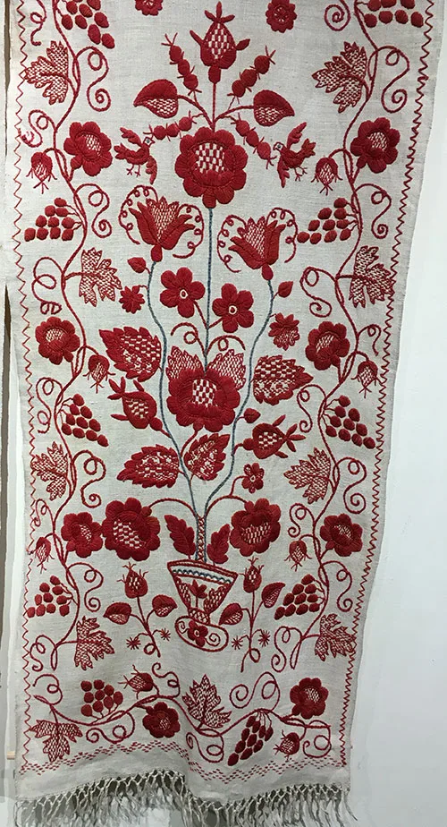 Ukrainian embroidered wedding towels with the Tree-of-Life motif
